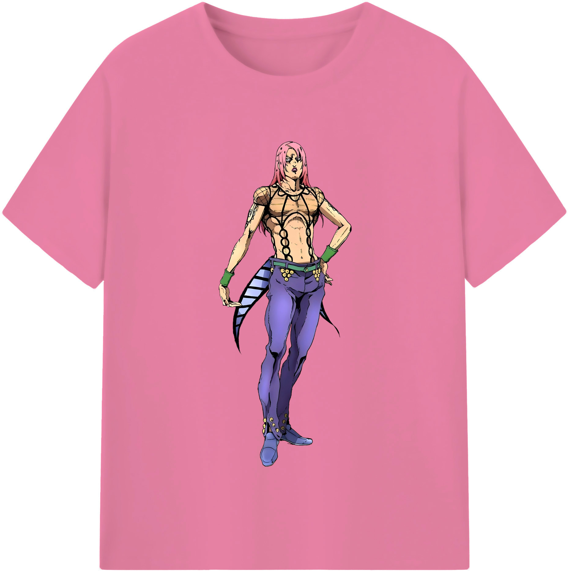 （画像用） ジョジョの奇妙な冒険 ビネガー?ドッピオ JoJo's Bizarre Adventure Vinegar Doppio 綿100％半袖Tシャツ（フロントプリント）